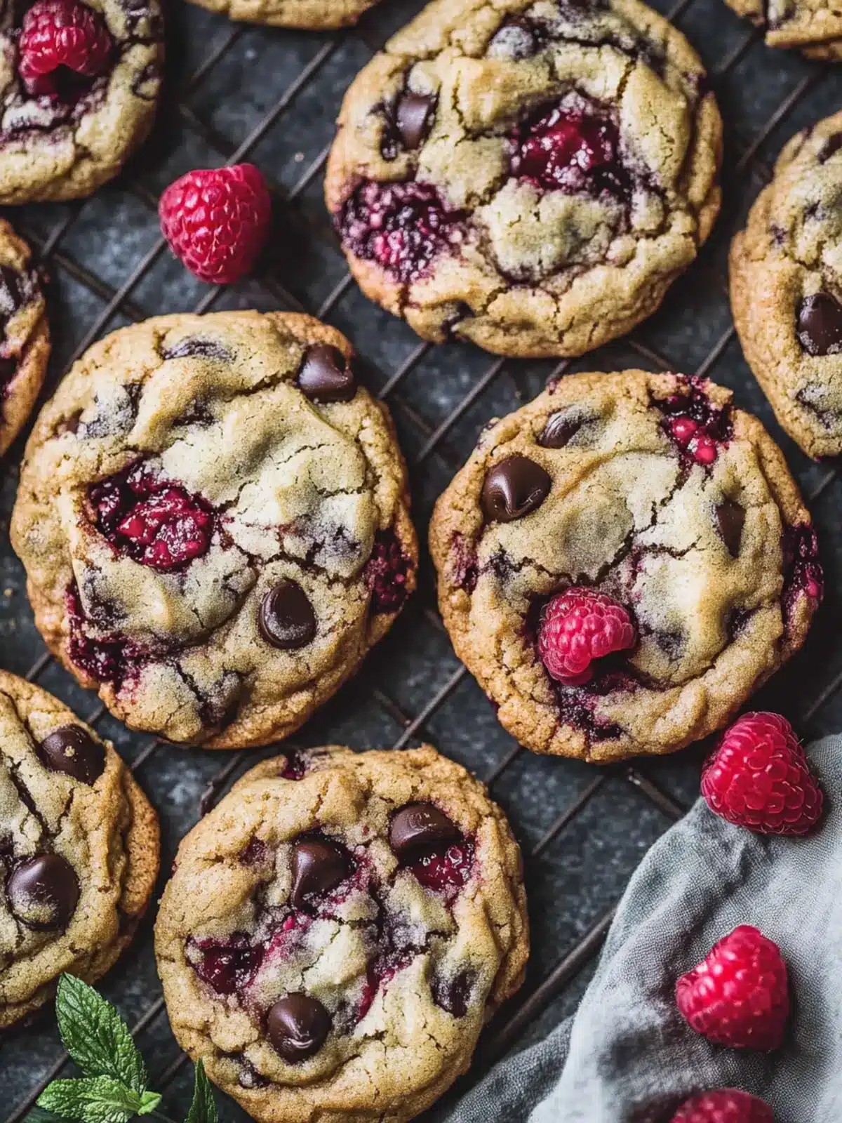 Delight in No-Chill Raspberry Chocolate Chip Cookies Today! 3 Raspberry Chocolate Chip Cookies