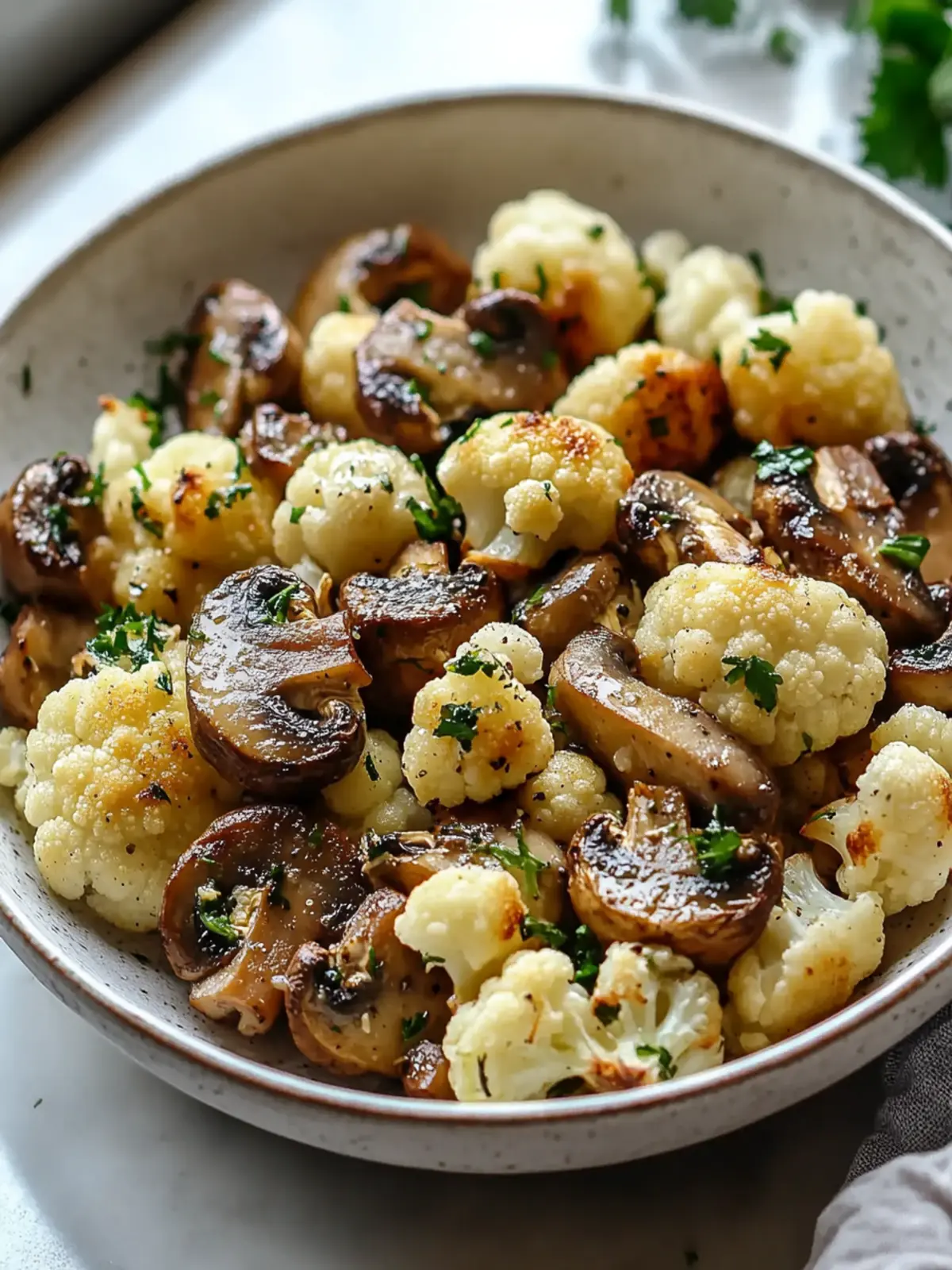 Sizzling Garlic Mushrooms and Cauliflower Delight in Minutes 2 Sizzling Garlic Mushrooms and Cauliflower Delight