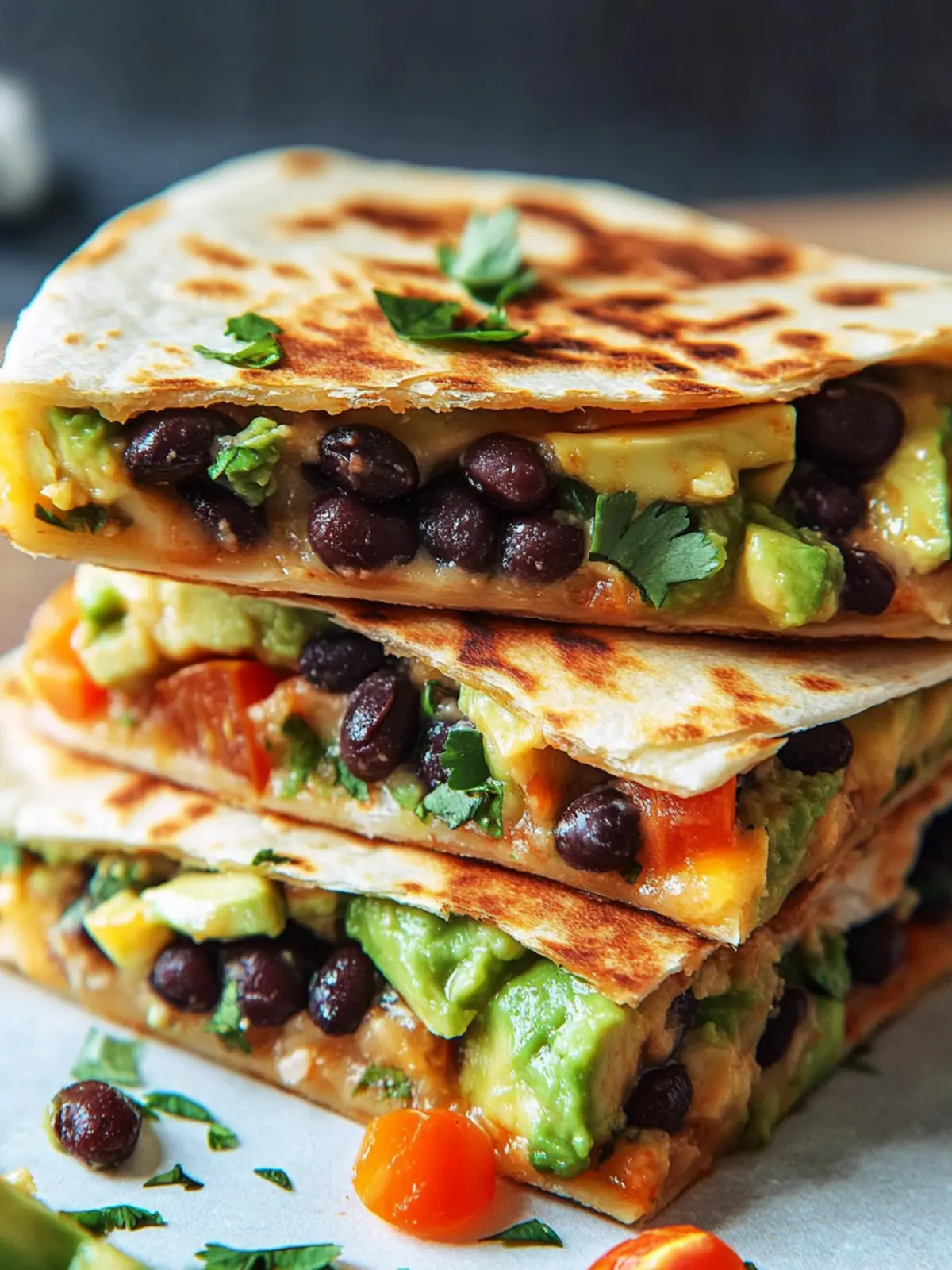 Savory Vegan Quesadillas with Black Beans and Avocado Bliss 2 Vegan Quesadillas with Black Beans and Avocado