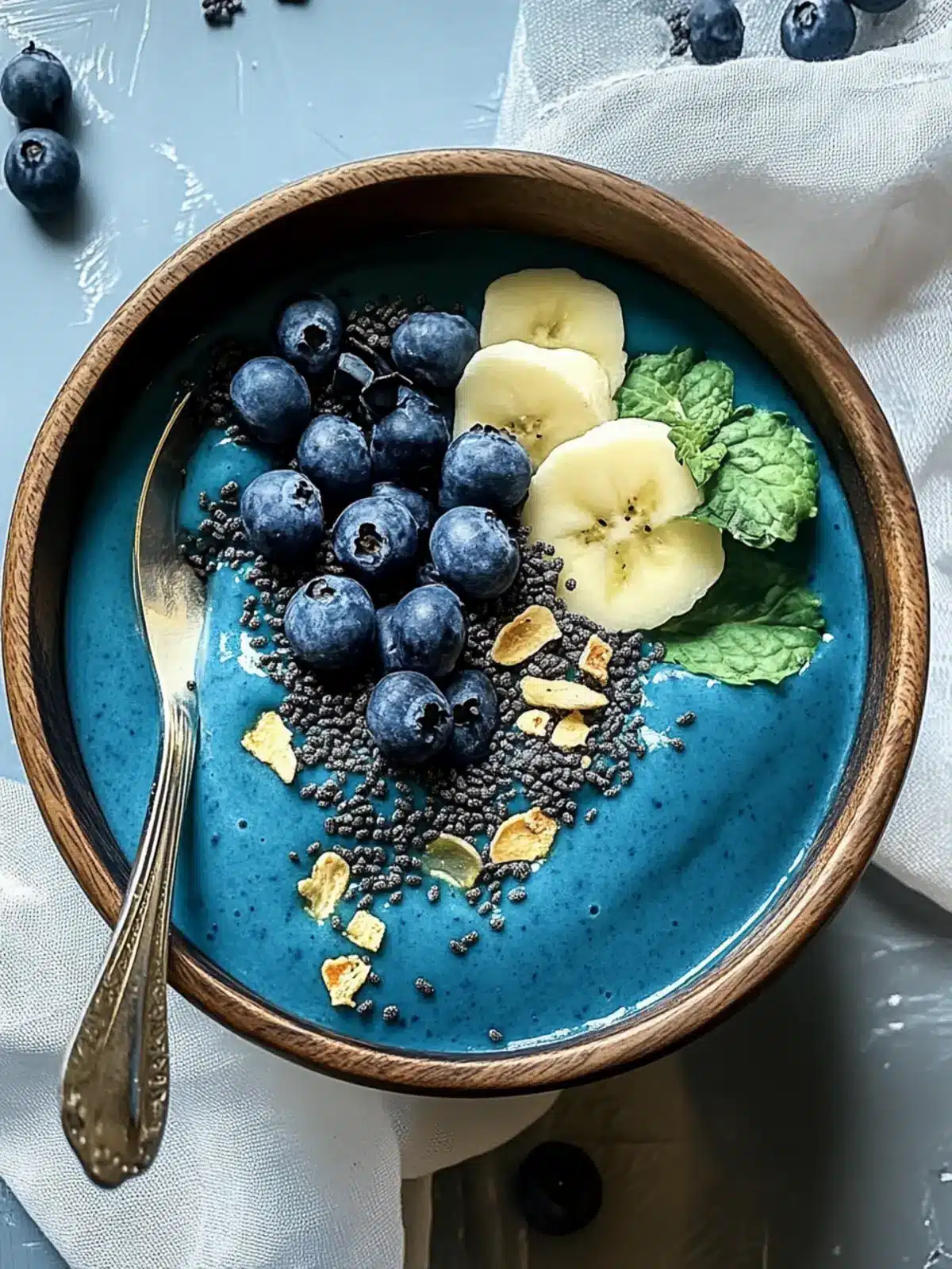 Blue Spirulina Smoothie Bowl for a Refreshing Tropical Boost 5 Blue Spirulina Smoothie Bowl