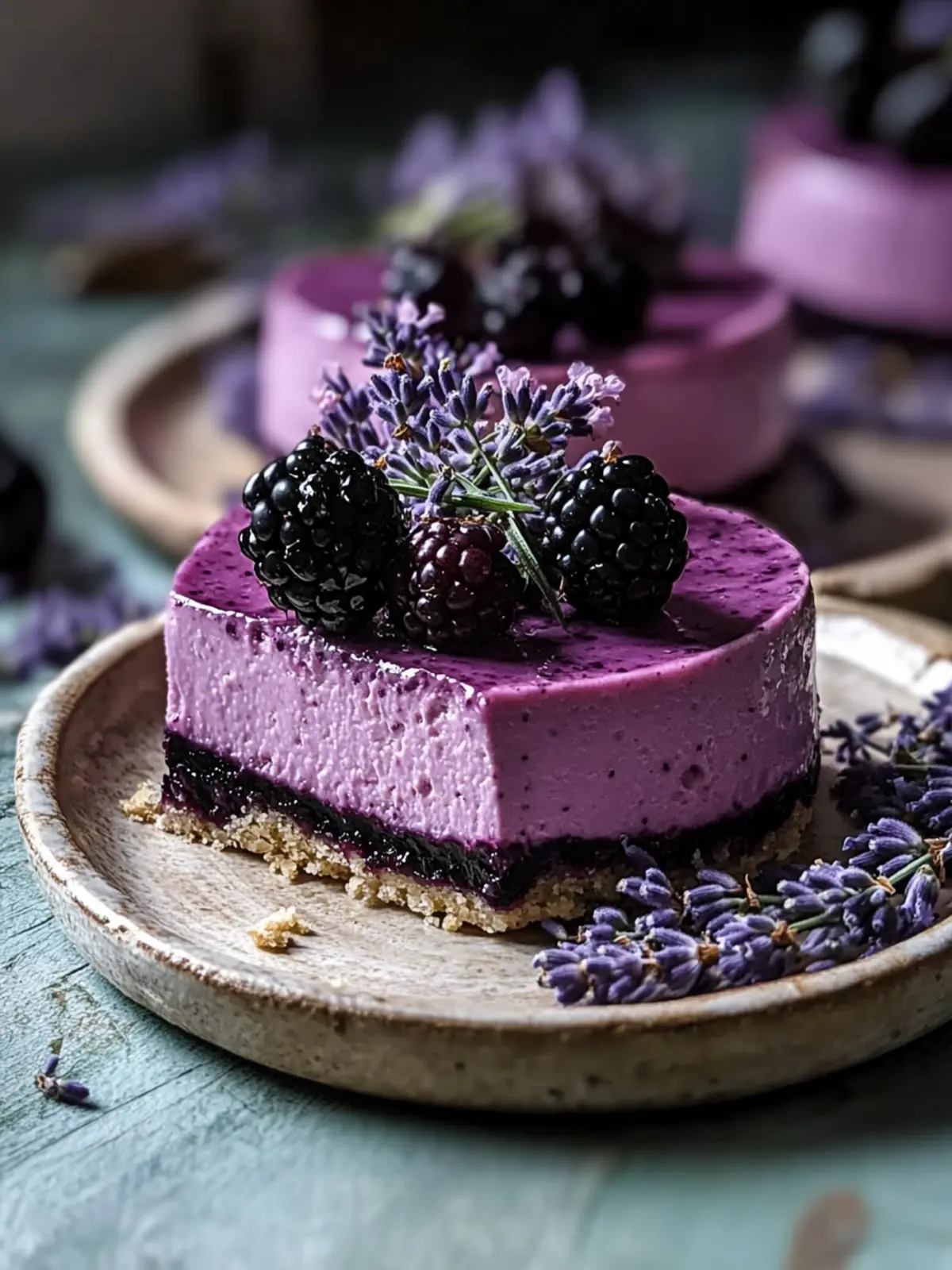Luscious Blackberry Lavender Cheesecake: The Perfect Mini Treat 3 Luscious Blackberry Lavender Cheesecake