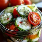 Marinated Cucumbers, Onions, and Tomatoes