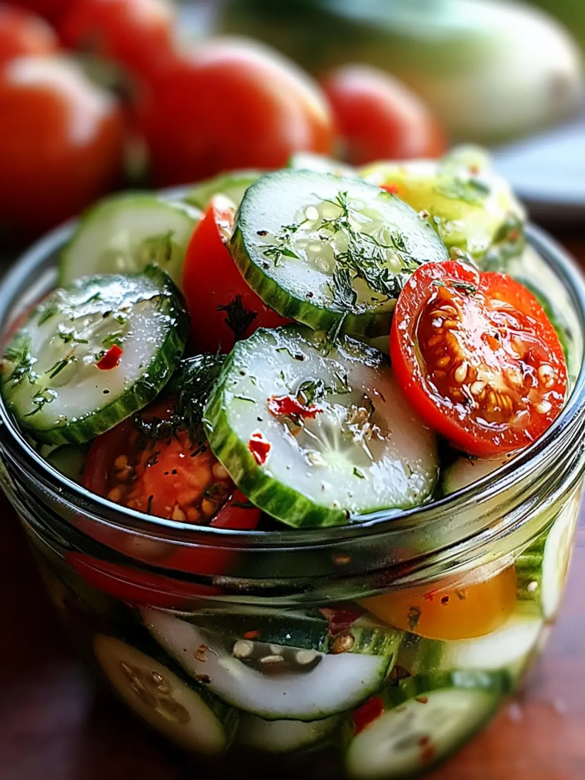 Marinated Cucumbers, Onions, and Tomatoes