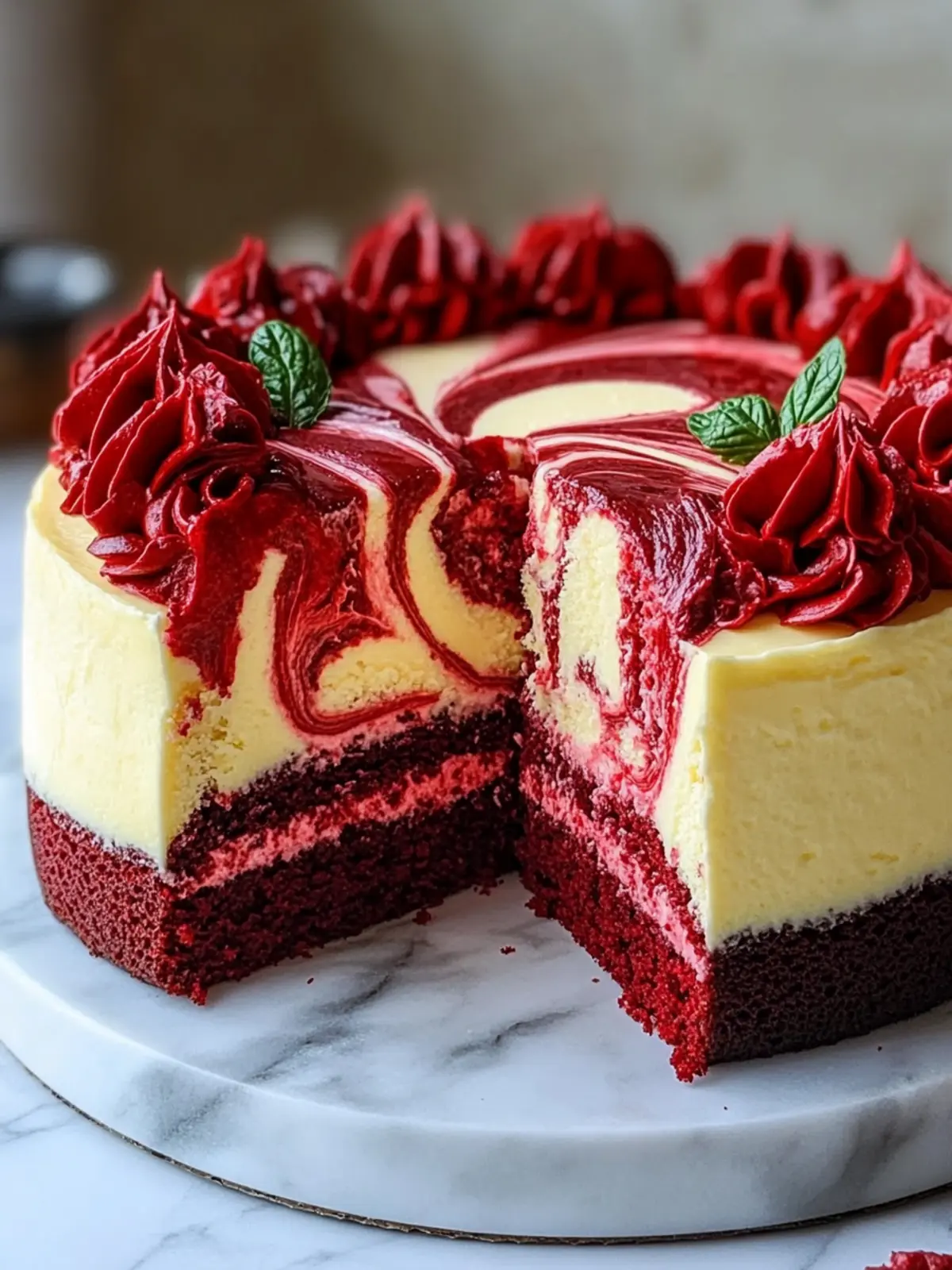 Red Velvet Cheesecake Swirl Cake: A Decadent Treat to Share 3 Red Velvet Cheesecake Swirl Cake