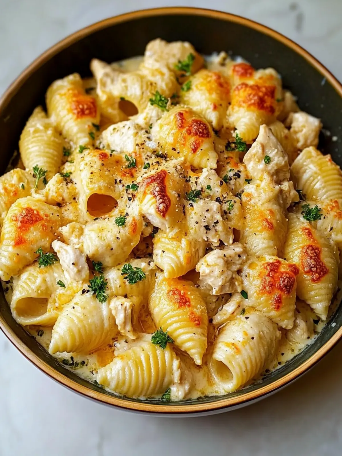 Cheesy Chicken Shells