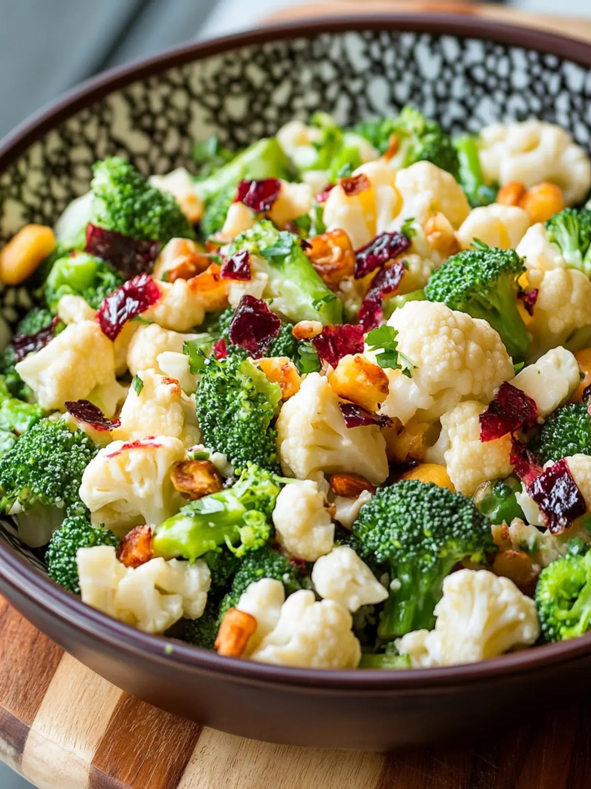 Broccoli and Cauliflower Salad