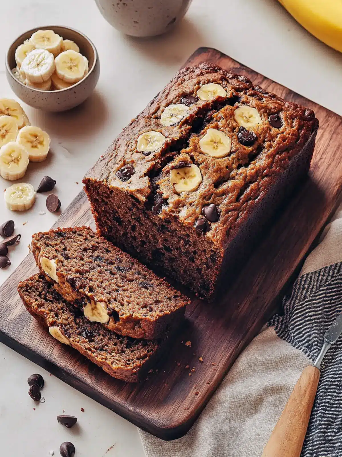 Delicious Chocolate Chip Banana Bread with Walnuts You'll Adore 3 Chocolate Chip Banana Bread With Walnuts