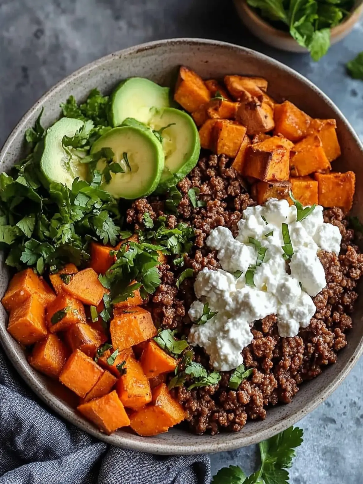 Cottage Cheese Ground Beef and Sweet Potato Bowls You'll Love 2 Cottage Cheese Ground Beef And Sweet Potato Bowls