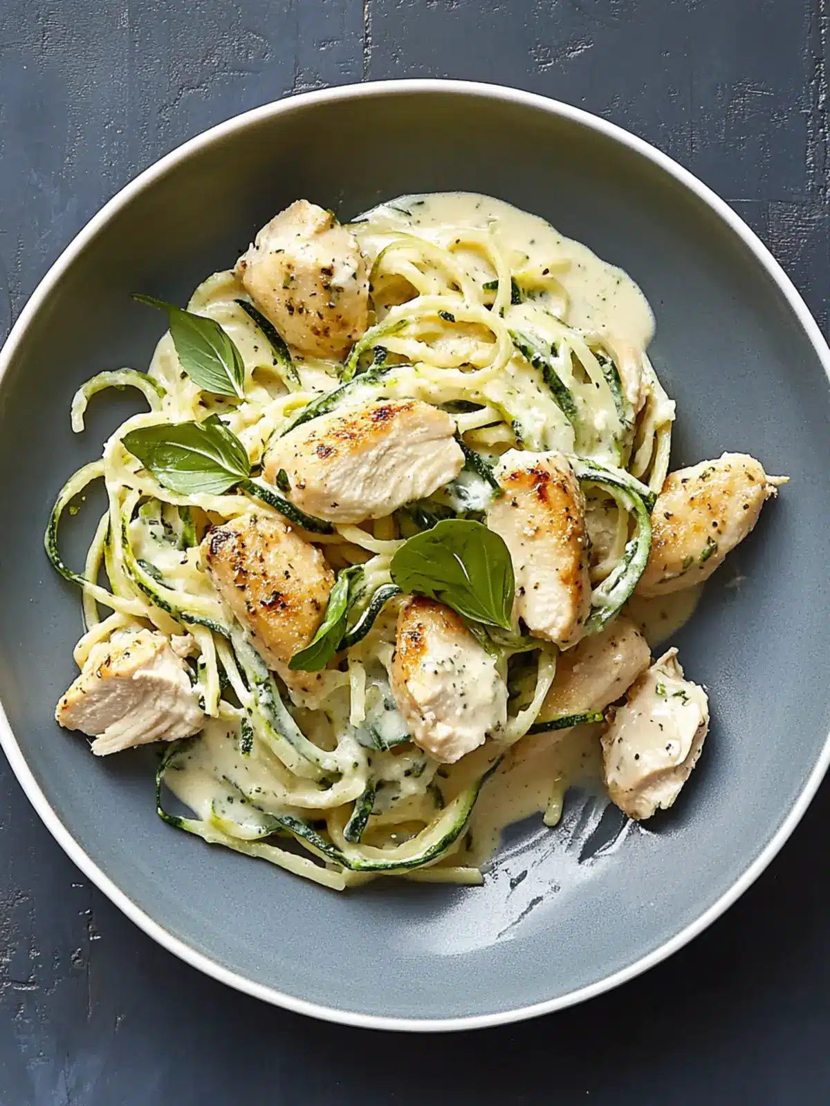 Creamy Chicken and Zoodle Spaghetti for Guilt-Free Indulgence 2 Creamy Chicken and Zoodle Spaghetti