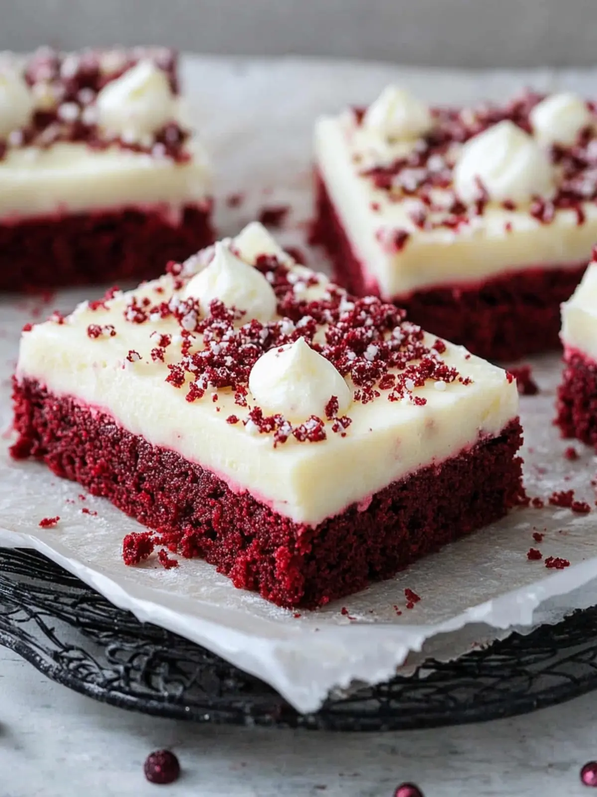 Red Velvet Cookie Bars