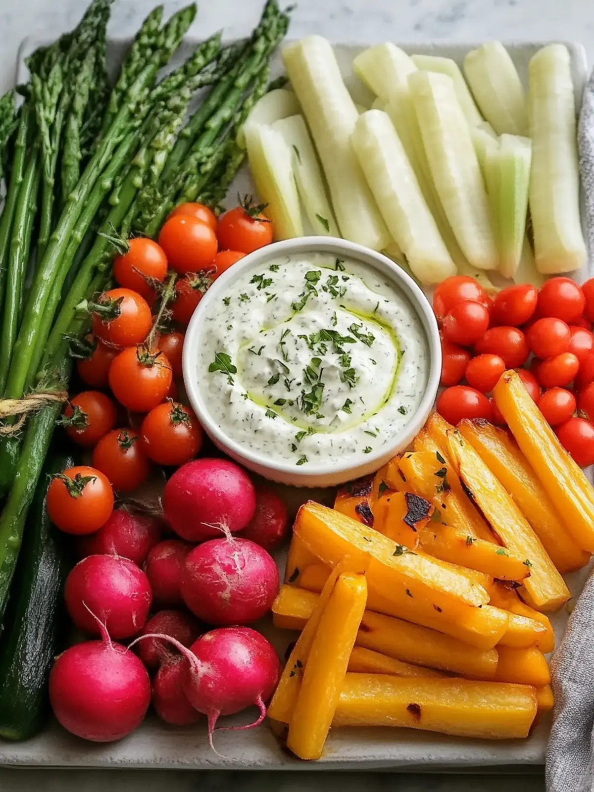 Fresh Spring Vegetable Crudité Board with 5 Creamy Ranch Dips 2 Fresh Spring Vegetable Crudité Board with 5 Easy Creamy Ranch Dip