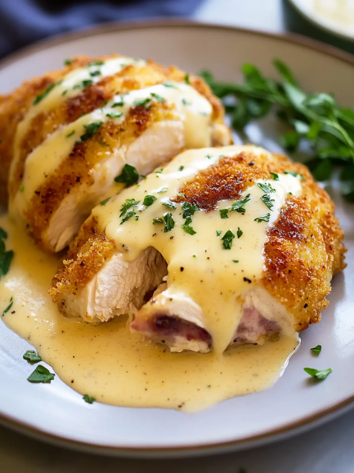 Delicious Chicken Cordon Bleu with Honey Mustard Bliss 4 Chicken Cordon Bleu