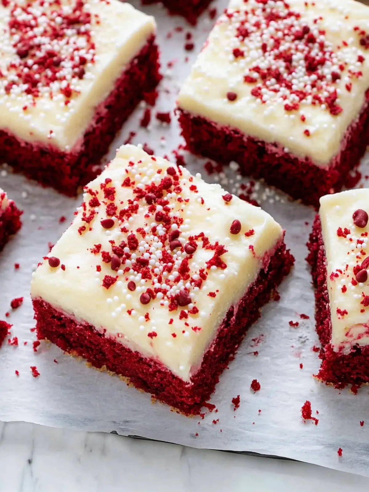 Red Velvet Cookie Bars