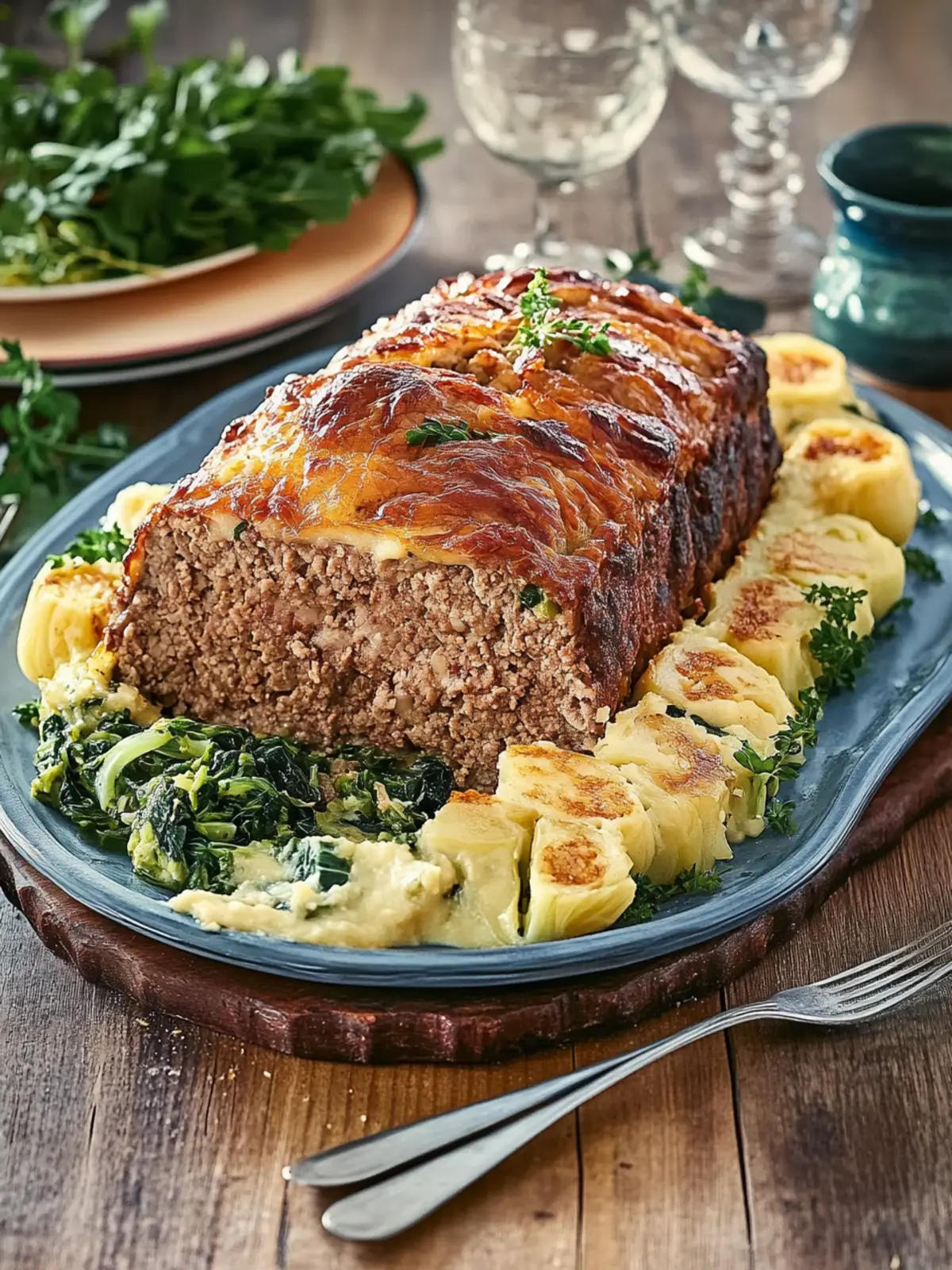 Hearty Viennese Meatloaf with Creamed Savoy Cabbage Bliss 3 Viennese meatloaf with creamed savoy cabbage