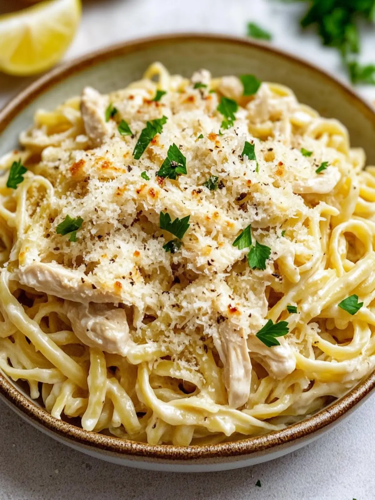 Creamy Slow Cooker Garlic Parmesan Chicken Pasta You'll Love 2 Slow Cooker Garlic Parmesan Chicken Pasta