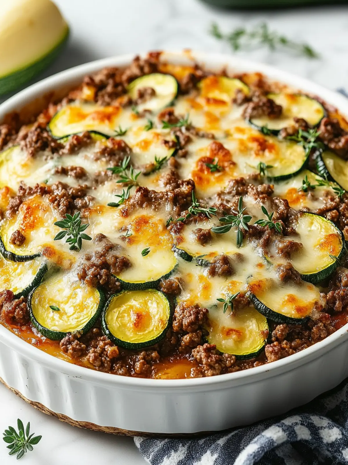 Savory Low-Carb Ground Beef Zucchini Bake You’ll Crave! 2 Low-Carb Ground Beef Zucchini Bake