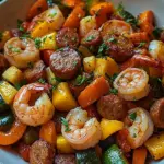 Flavorful Shrimp and Sausage Veggie Skillet Ready in 40 Minutes 4 Flavorful Shrimp and Sausage Veggie Skillet