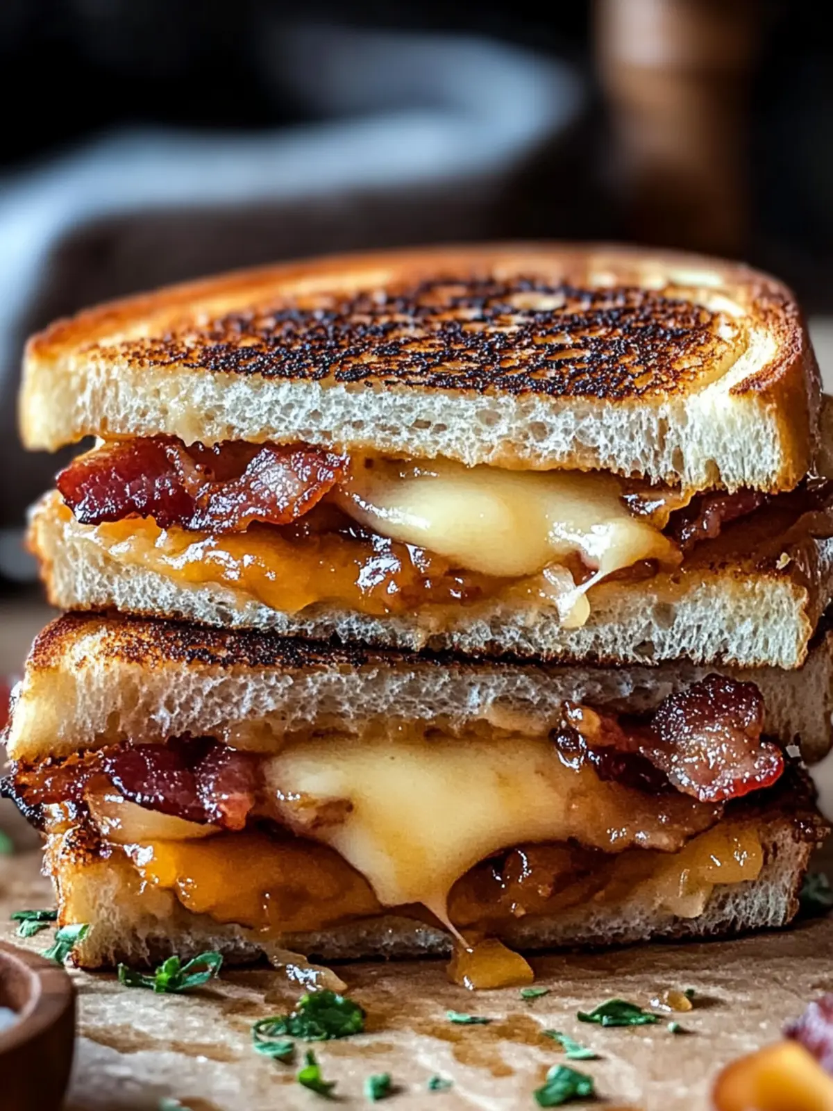 Hot Honey Apple Cheddar Beef Bacon Grilled Cheese Bliss 4 Hot Honey Apple Cheddar Beef Bacon Grilled Cheese