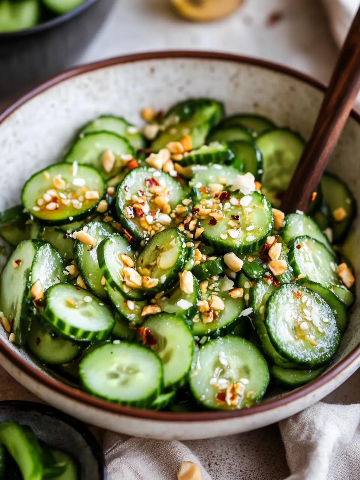 Zesty Asian Cucumber Salad with Crunchy Peanut Bliss 4 Asian Cucumber Salad