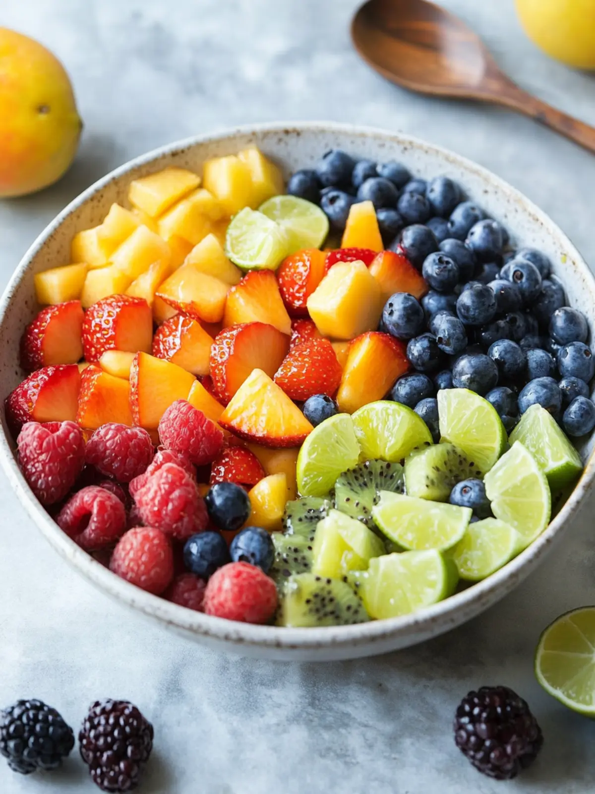 Refreshing Honey Lime Rainbow Fruit Salad for Summer Bliss 4 Honey Lime Rainbow Fruit Salad