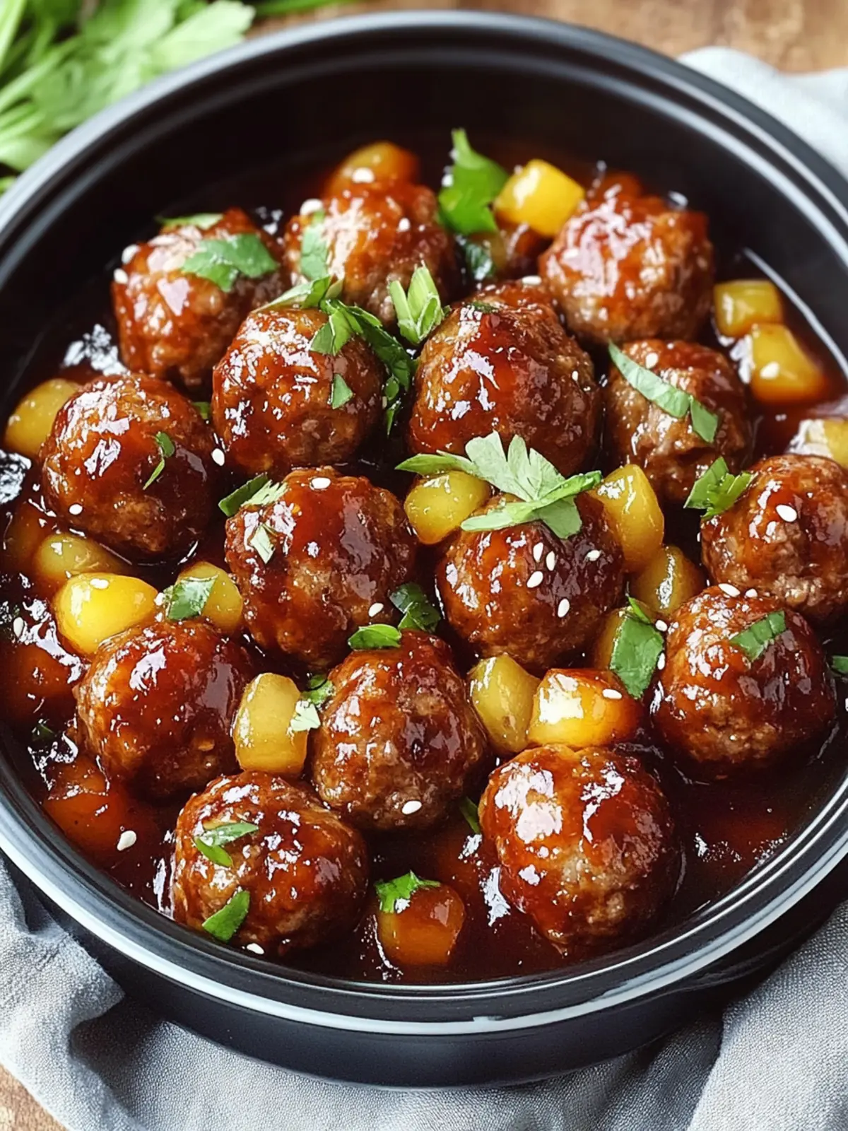 Slow Cooker Hawaiian Meatballs for the Perfect Dinner Party 3 Slow Cooker Hawaiian Meatballs