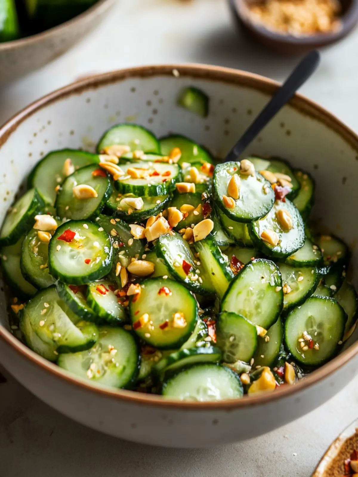 Zesty Asian Cucumber Salad with Crunchy Peanut Bliss 2 Asian Cucumber Salad