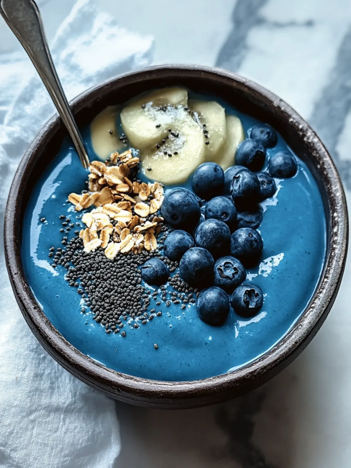 Blue Spirulina Smoothie Bowl for a Refreshing Tropical Boost 4 Blue Spirulina Smoothie Bowl