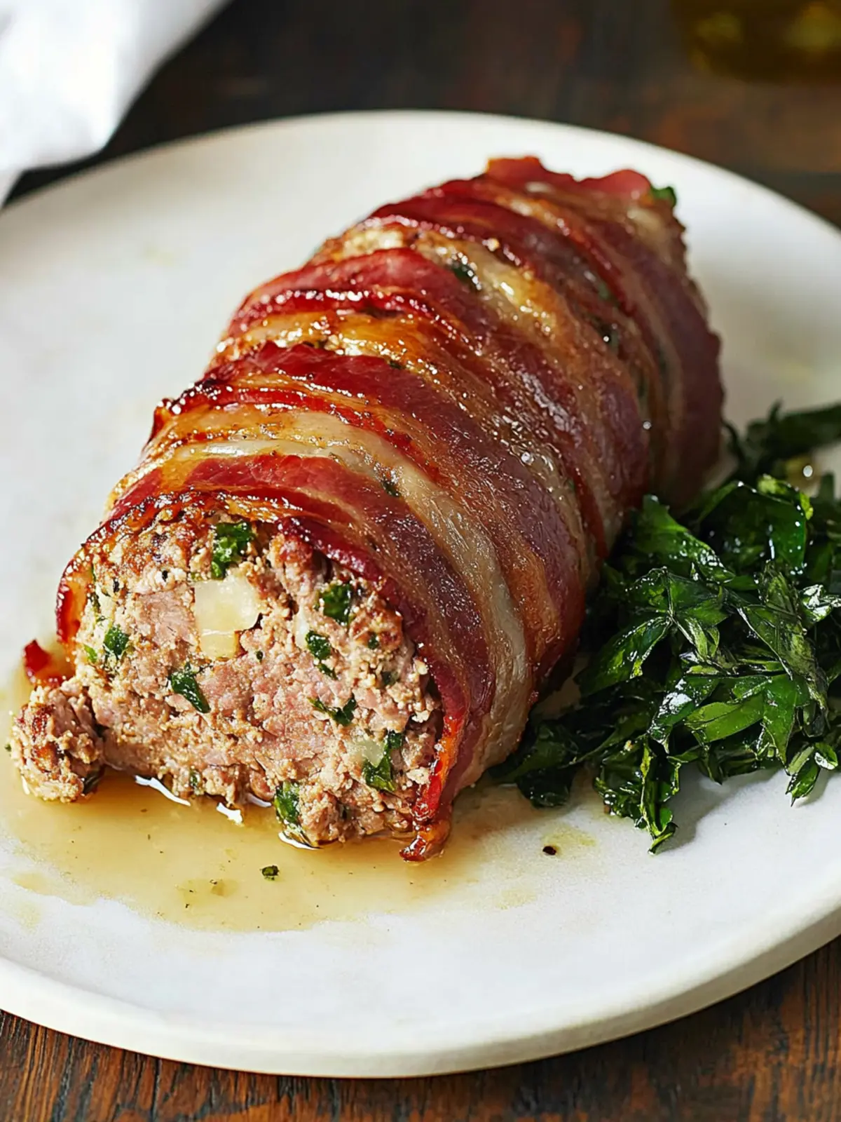 Savor the Flavor: Mediterranean Meatloaf Wrapped in Bacon 2 Mediterranean meatloaf wrapped in bacon