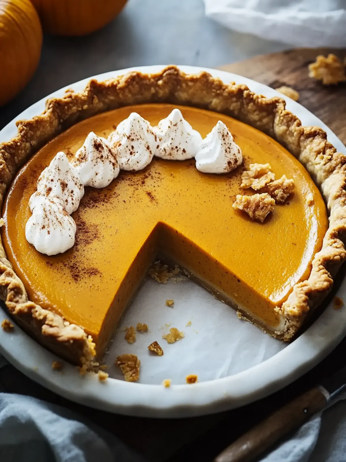 Vegan Pumpkin Custard Pie: A Creamy Delight for Fall 4 Vegan Pumpkin Custard Pie