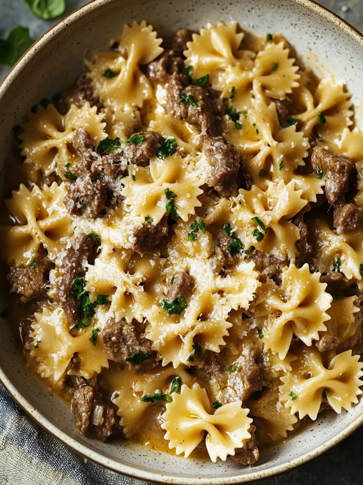 Cheesy Beef and Bowtie Pasta in Garlic Butter for Busy Nights 3 Cheesy Beef and Bowtie Pasta in Garlic Butter