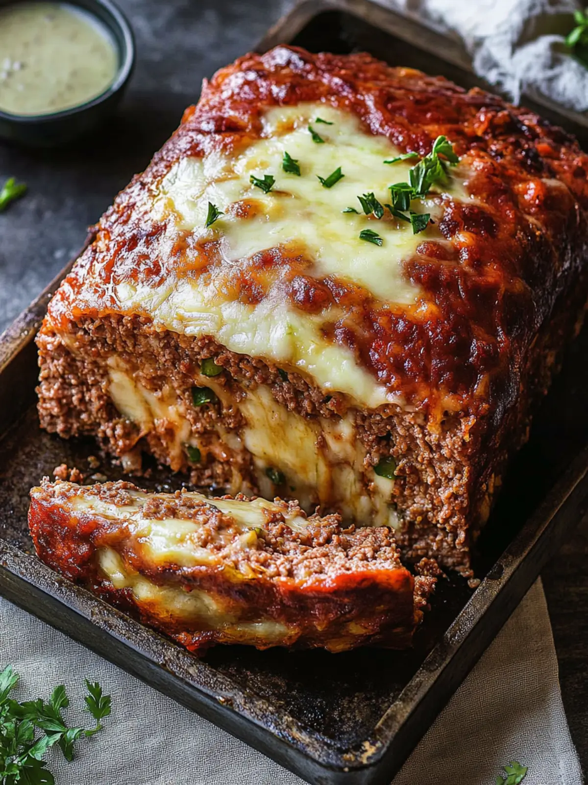 Cheese and capsicum meatloaf