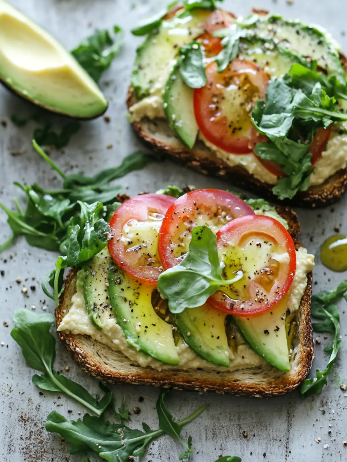 Irresistible Hummus Avocado Toast for Quick Vegan Delights 2 Hummus Avocado Toast