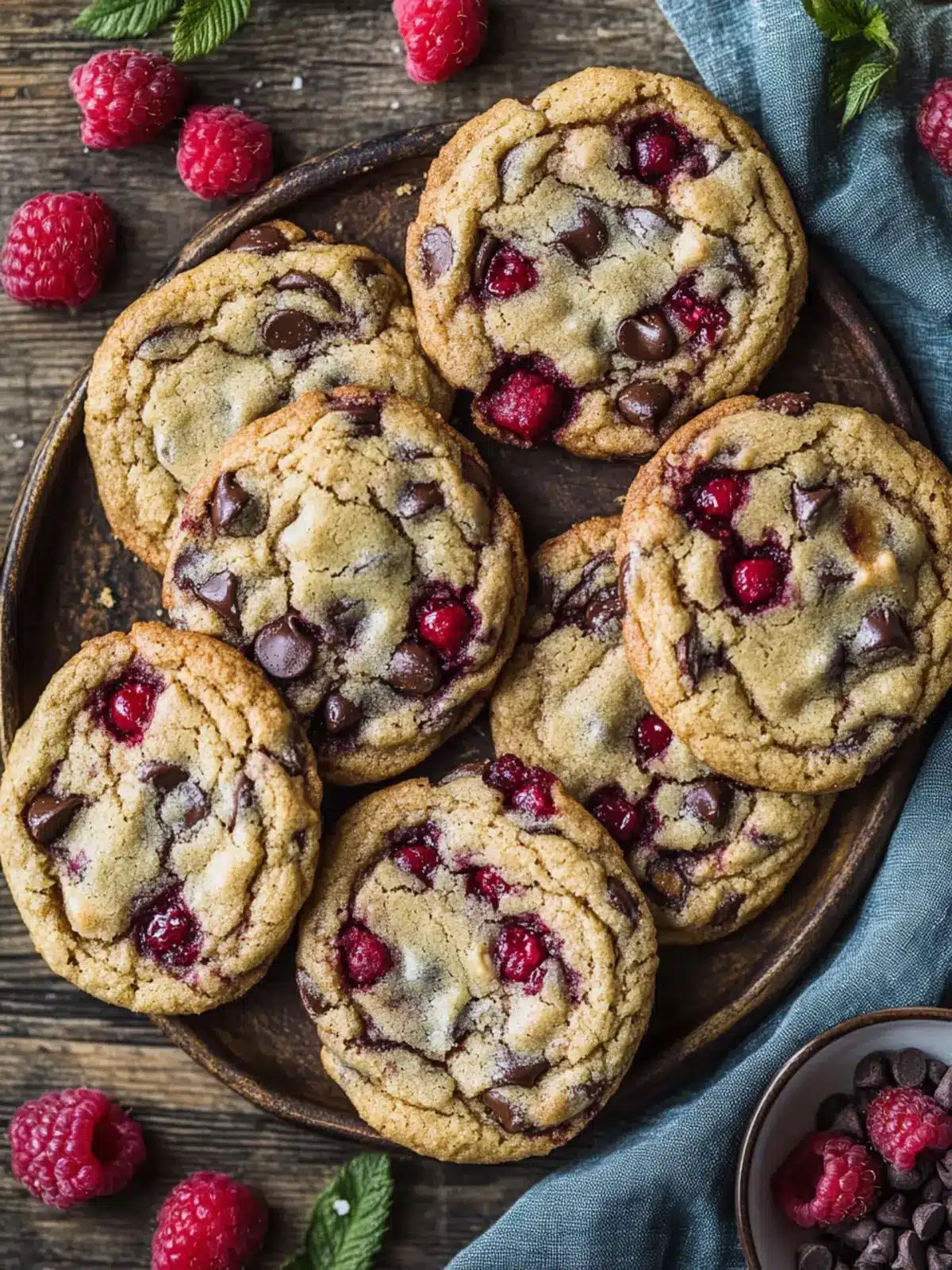 Delight in No-Chill Raspberry Chocolate Chip Cookies Today! 2 Raspberry Chocolate Chip Cookies