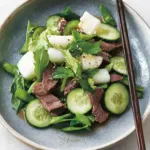 Discover Freshness: Japanese-Style Beef, Daikon & Cucumber Salad 2 Japanese-style beef, daikon and cucumber salad