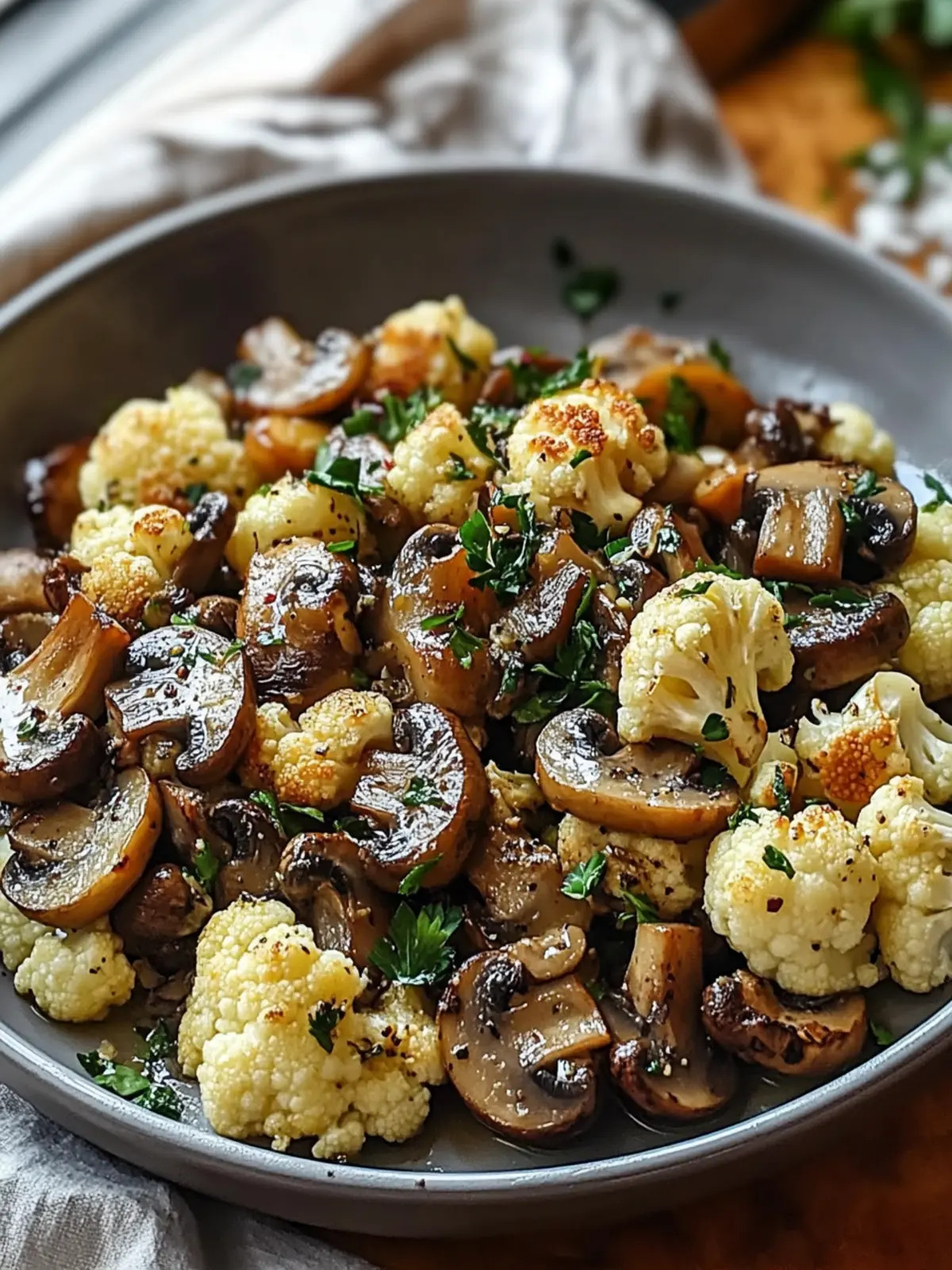 Sizzling Garlic Mushrooms and Cauliflower Delight in Minutes 4 Sizzling Garlic Mushrooms and Cauliflower Delight