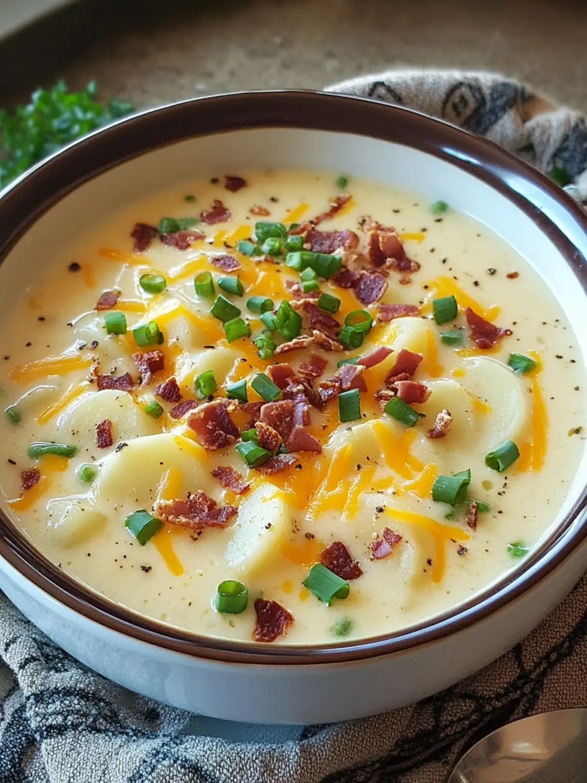 Creamy Loaded Potato Cheese Soup That Warms Your Soul 4 Loaded Potato Cheese Soup