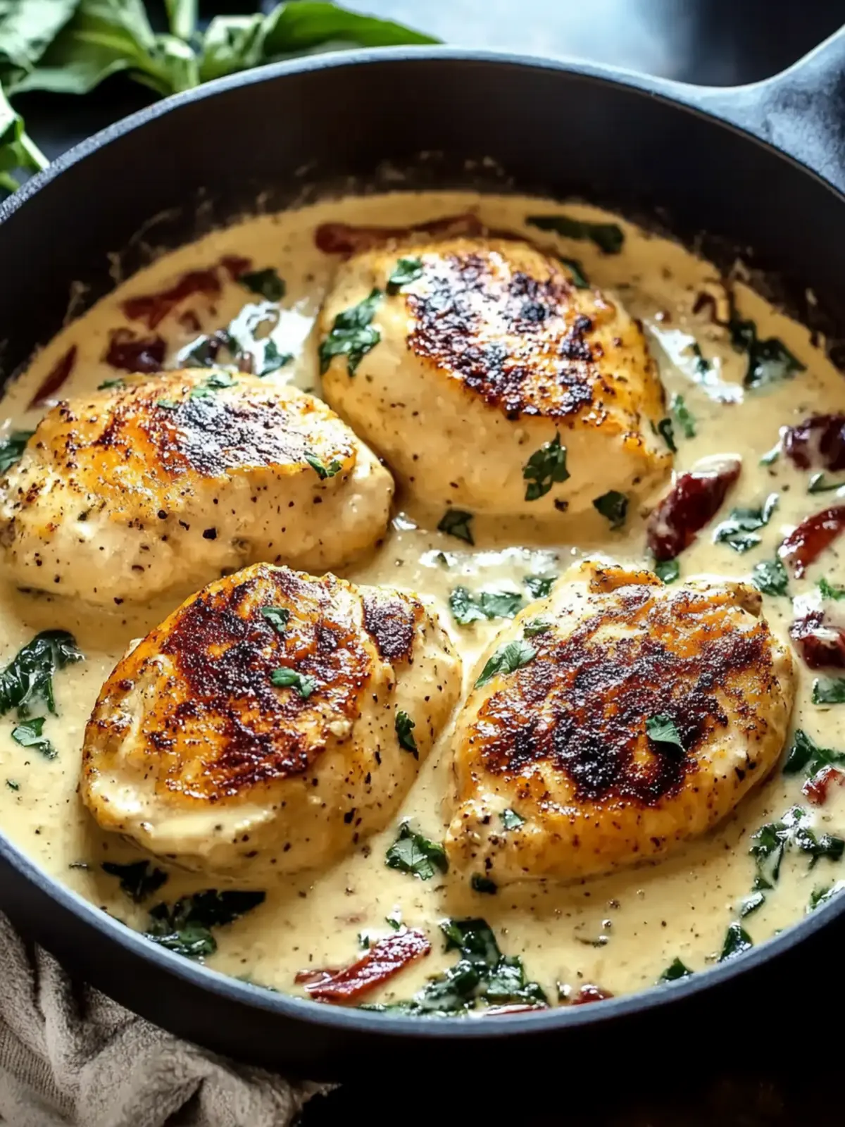 Creamy Tuscan Chicken – Your Quick One-Pan Dinner Delight 4 Creamy Tuscan Chicken