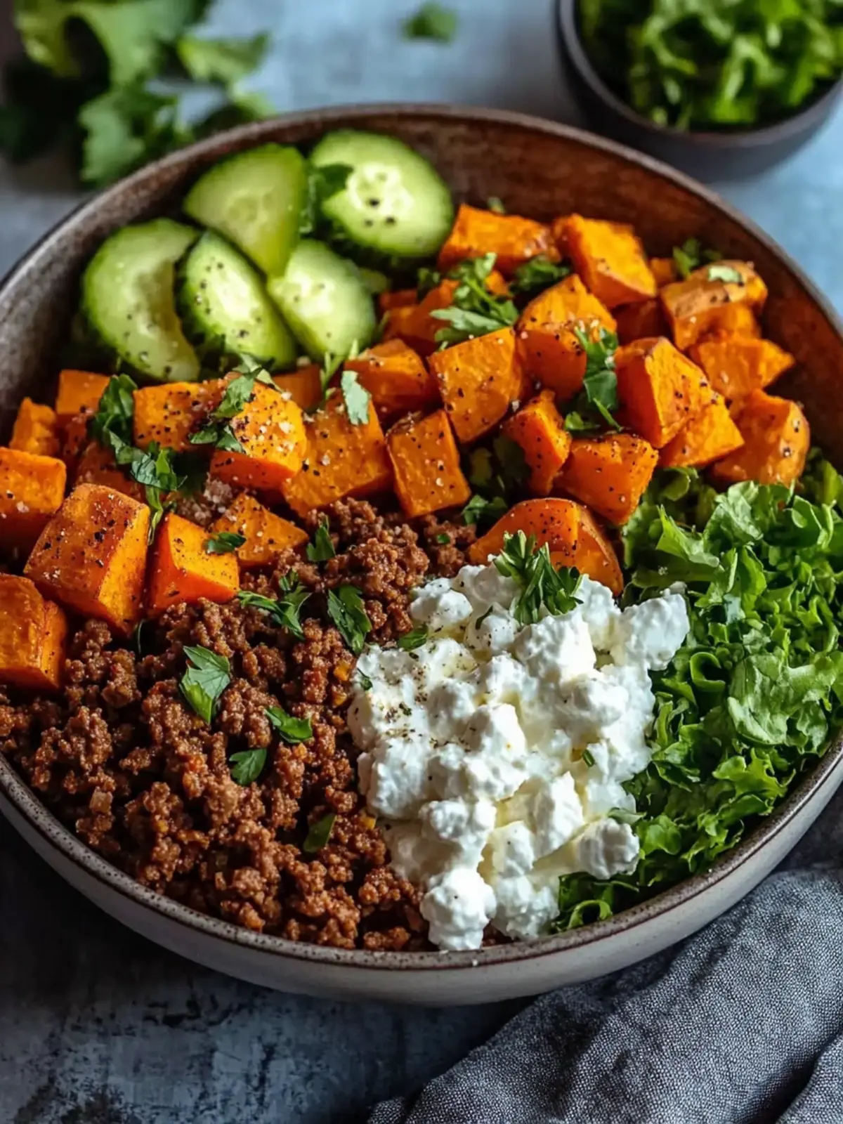 Cottage Cheese Ground Beef and Sweet Potato Bowls You'll Love 3 Cottage Cheese Ground Beef And Sweet Potato Bowls