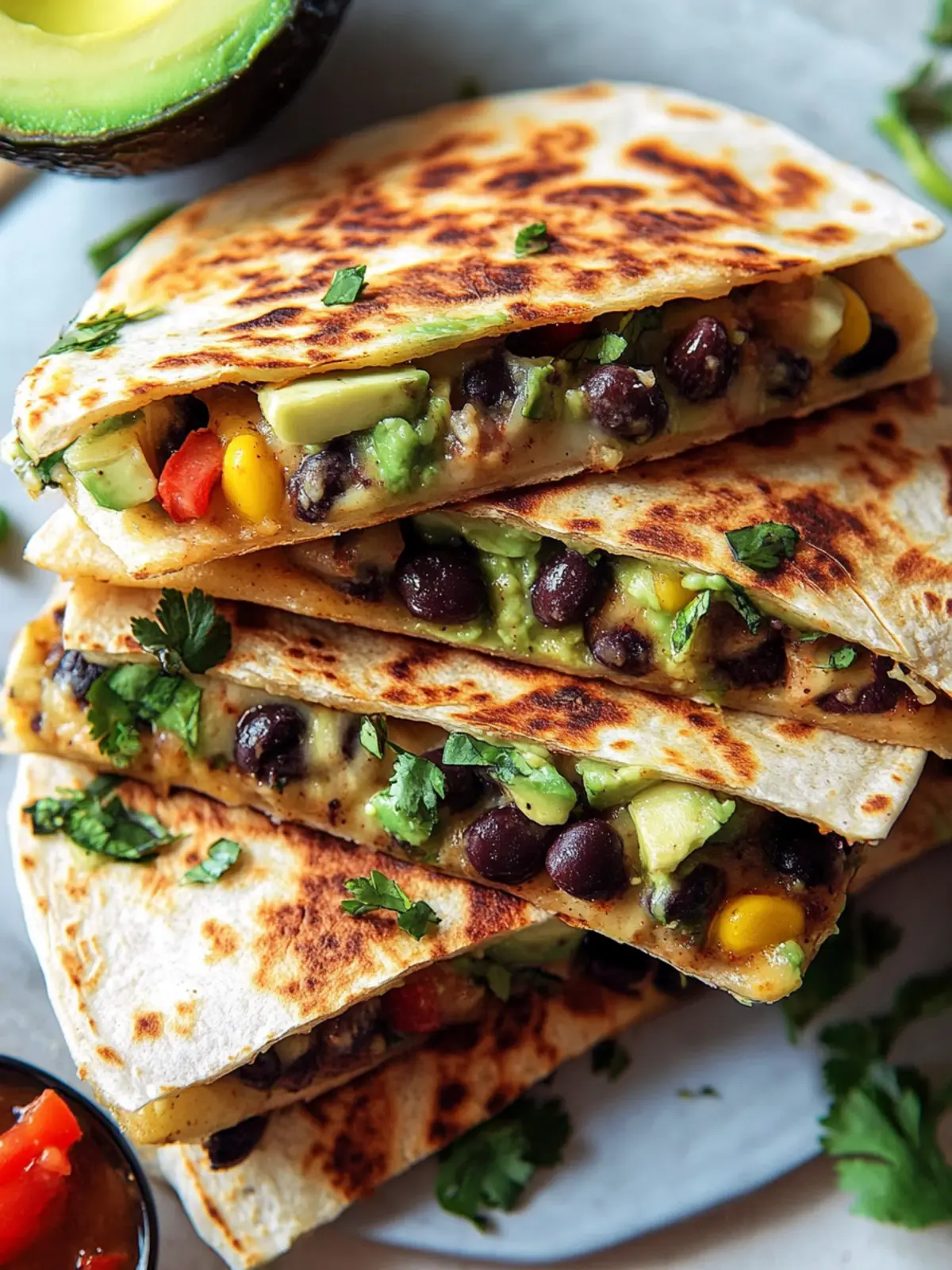 Savory Vegan Quesadillas with Black Beans and Avocado Bliss 5 Vegan Quesadillas with Black Beans and Avocado