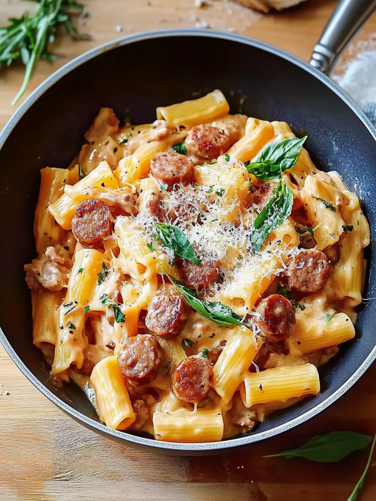 Creamy Rose Pasta with Pork Sausage for a Cozy Night In 5 Creamy Rose Pasta with Pork Sausage