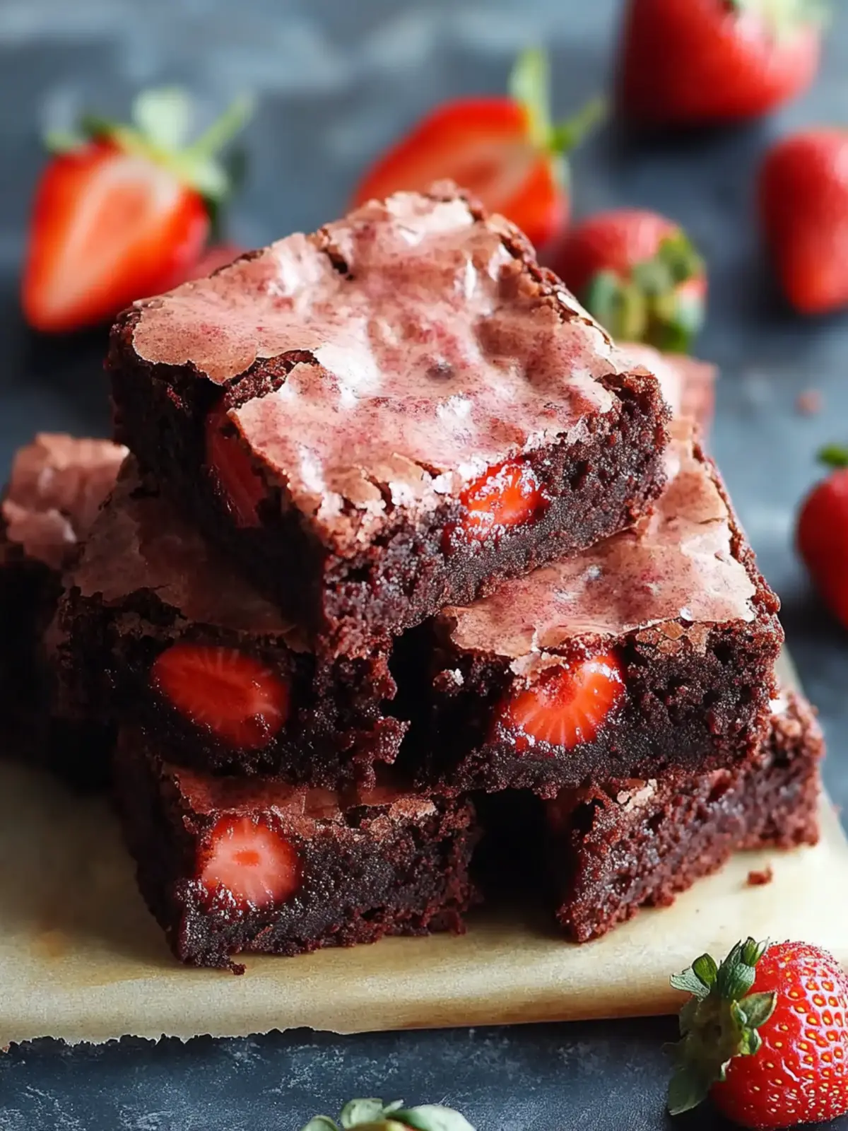 Fudgy Strawberry Brownies: Your New Favorite Dessert Delight 3 Fudgy Strawberry Brownies