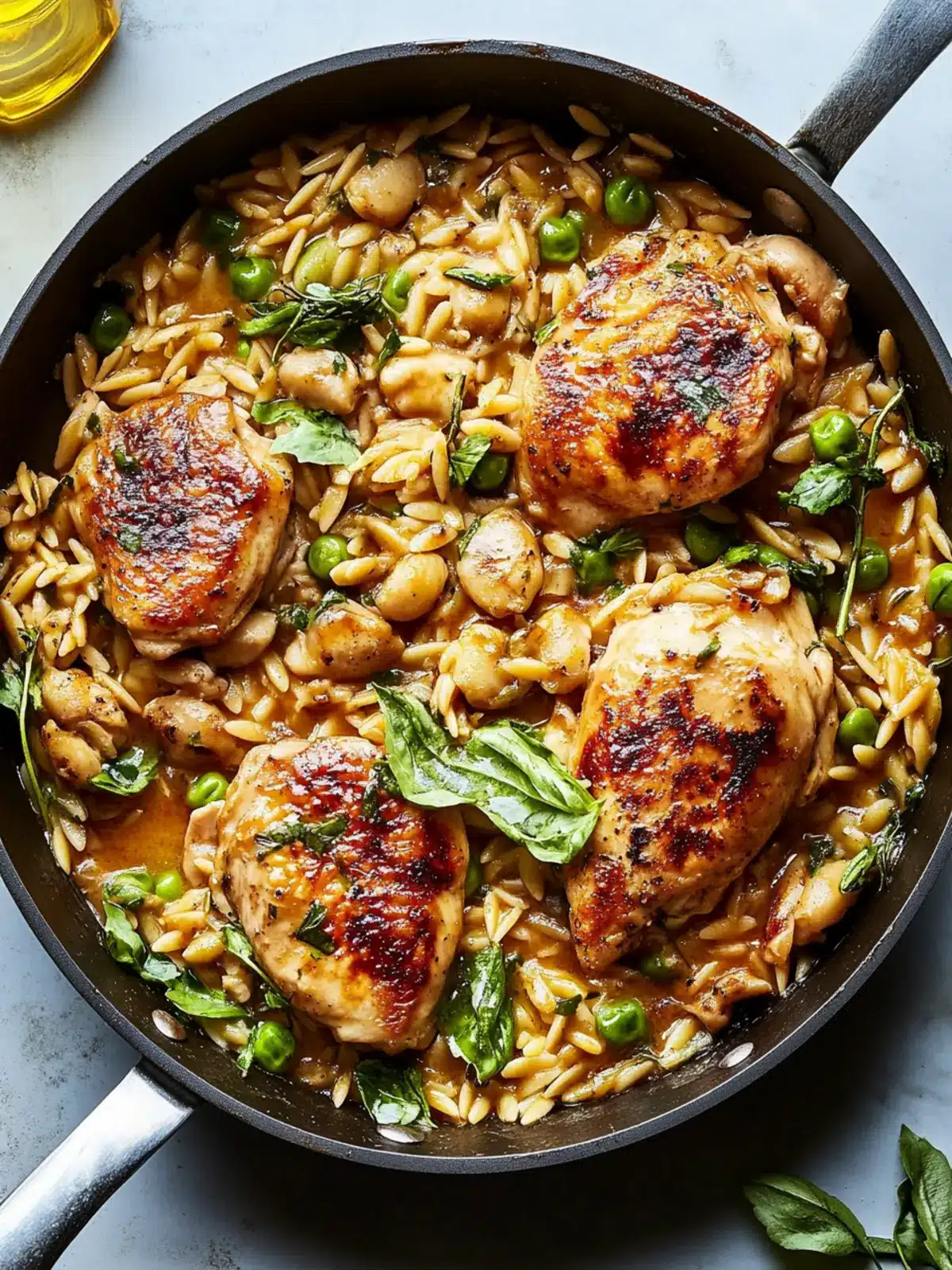 One-Skillet Chicken With Buttery Orzo for Effortless Weeknight Joy 2 One-Skillet Chicken With Buttery Orzo