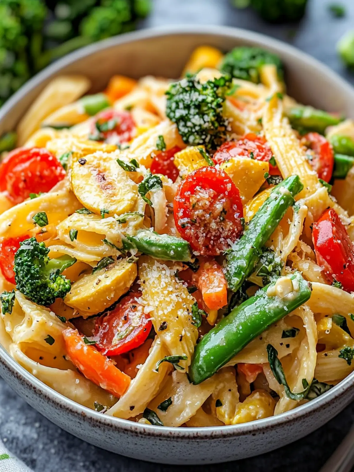 Vegan Pasta Primavera with Creamy Garlic Cashew Sauce Delights 2 Vegan Pasta Primavera with Creamy Garlic Cashew Sauce