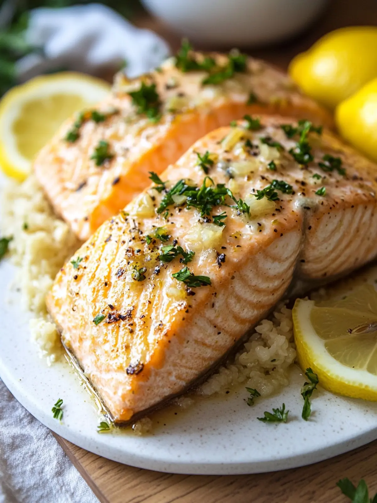 Savory Baked Lemon Garlic Salmon Ready in 20 Minutes 3 Baked Lemon Garlic Salmon