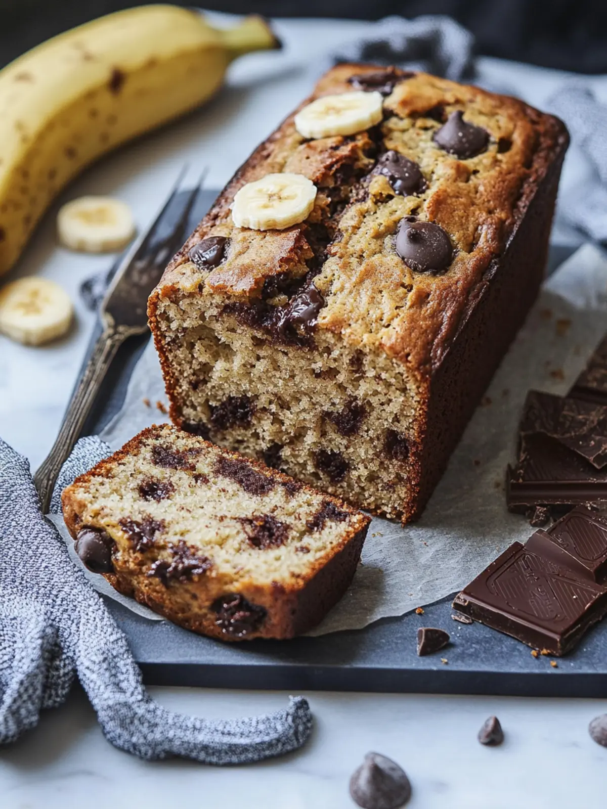 Melt-in-Your-Mouth Banana Bread with Chocolate Bliss 5 Banana bread with chocolate