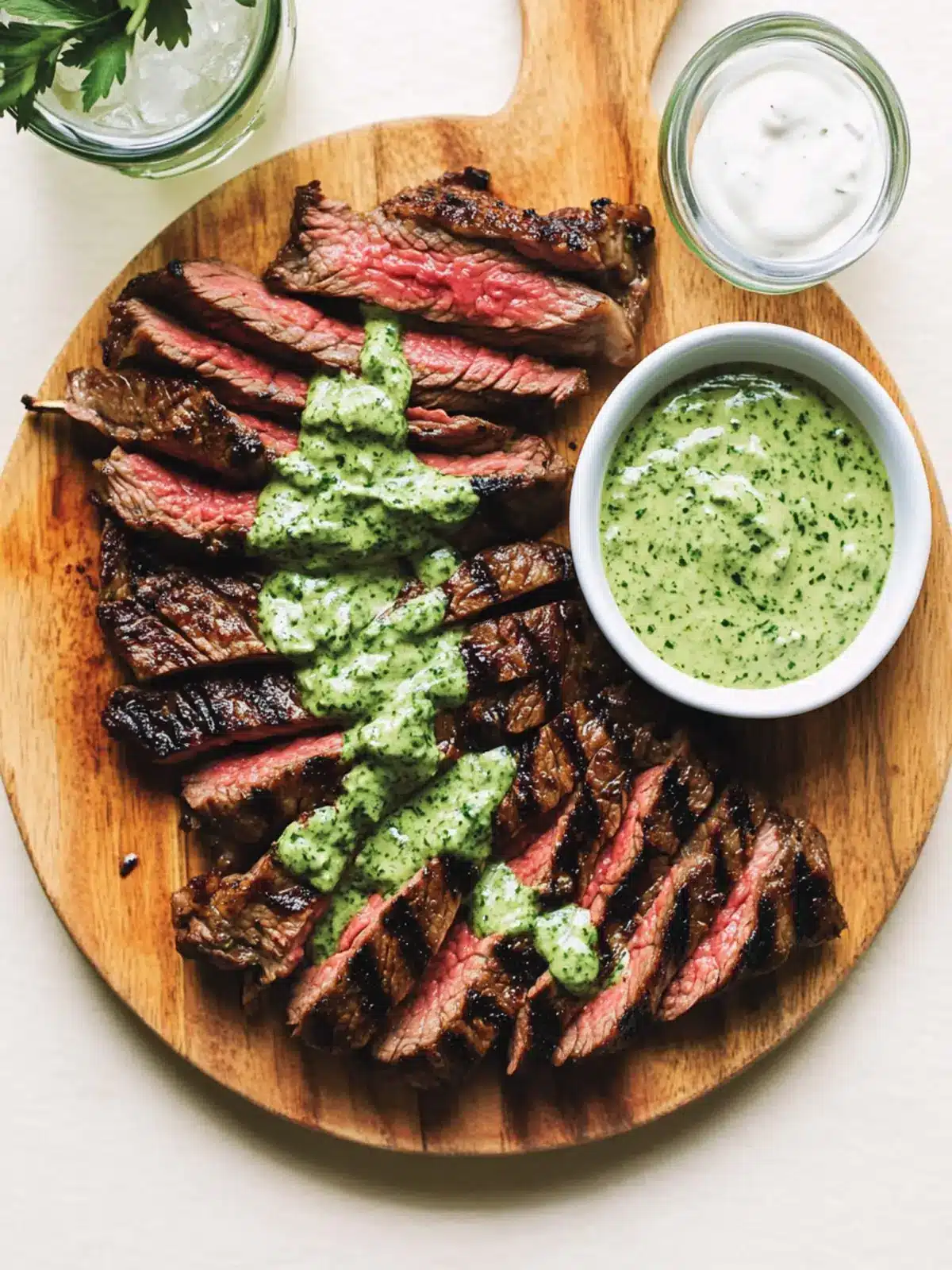 Flavorful Grilled Flat Iron Steak with Creamy Peruvian Green Sauce 5 Grilled Flat Iron Steak with Creamy Peruvian Green Sauce- Father's day dinner special