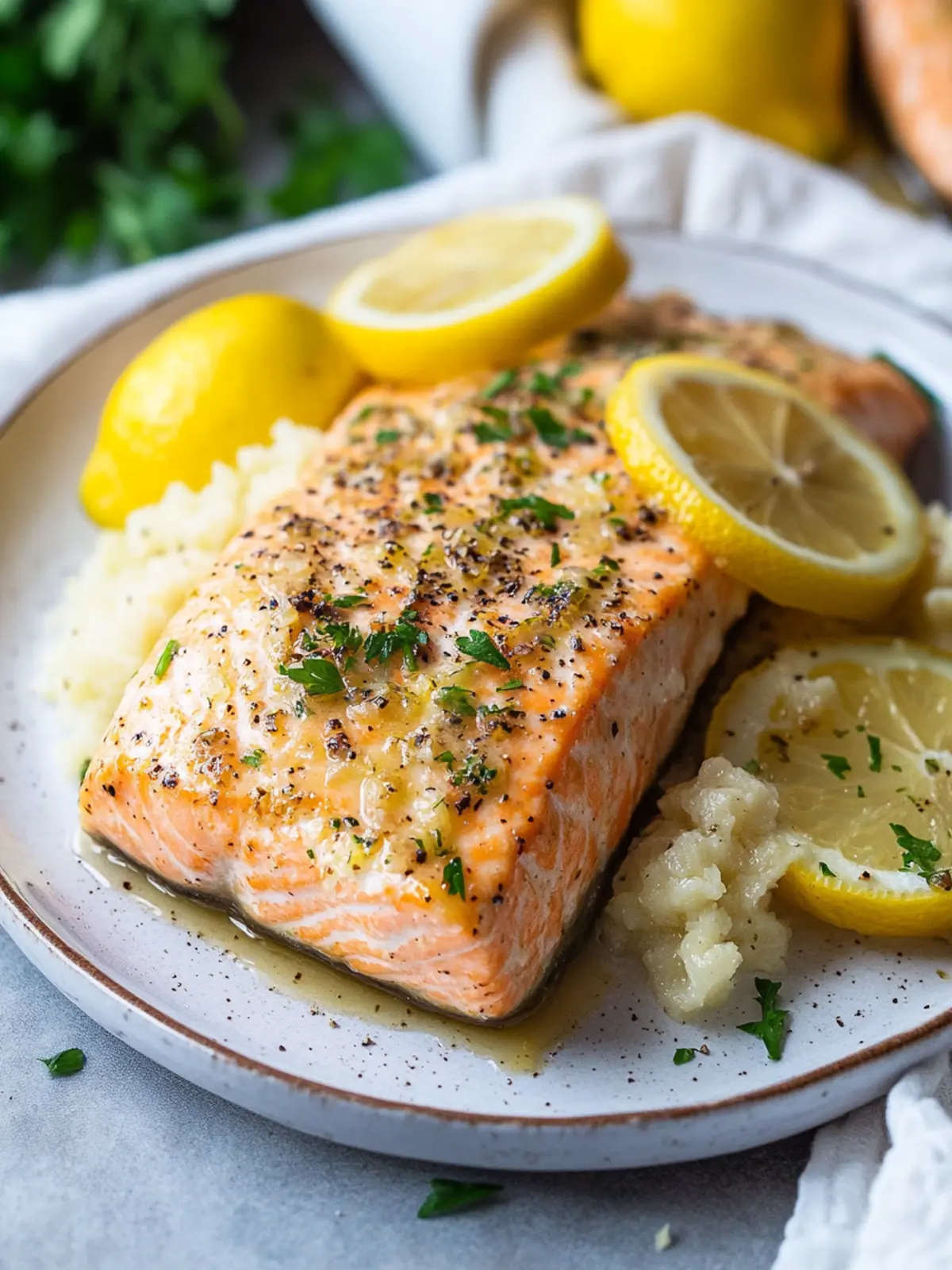 Savory Baked Lemon Garlic Salmon Ready in 20 Minutes 2 Baked Lemon Garlic Salmon