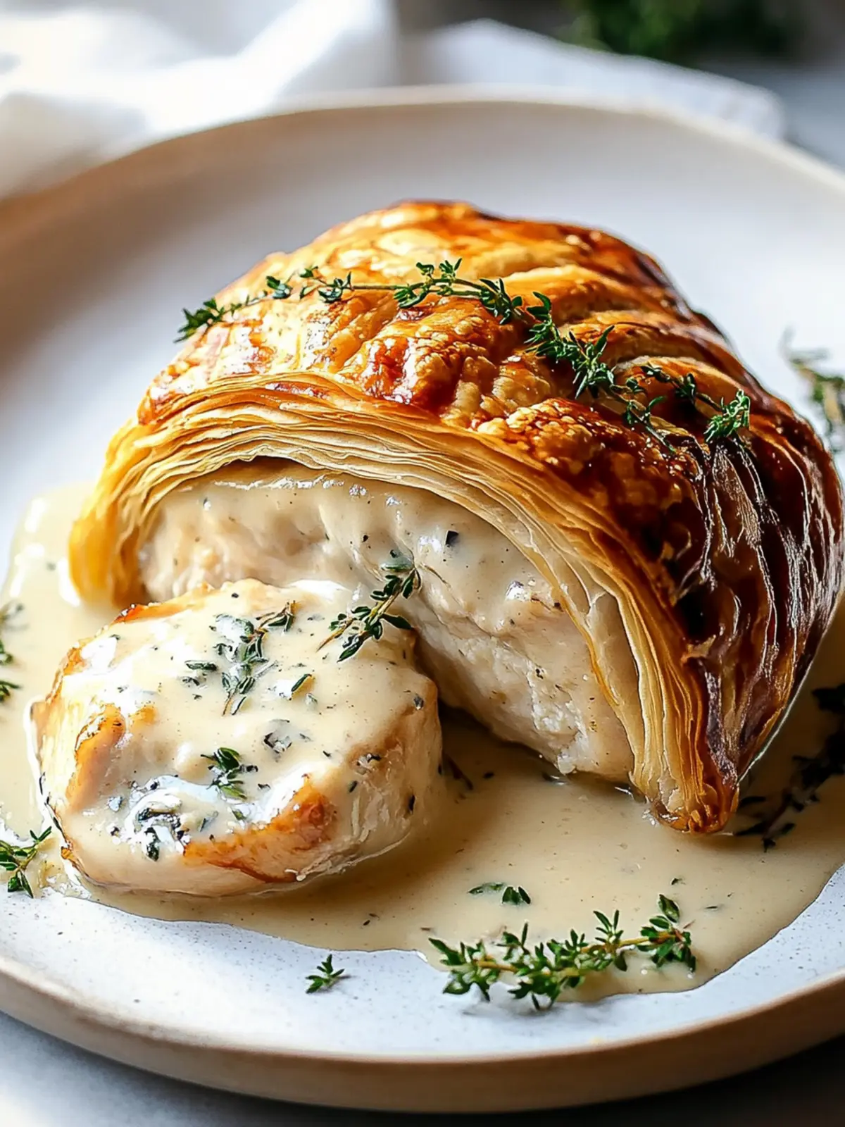 Savory Chicken Wellington with Creamy Dijon Sauce Delight 3 Savory Chicken Wellington with Creamy Dijon Sauce