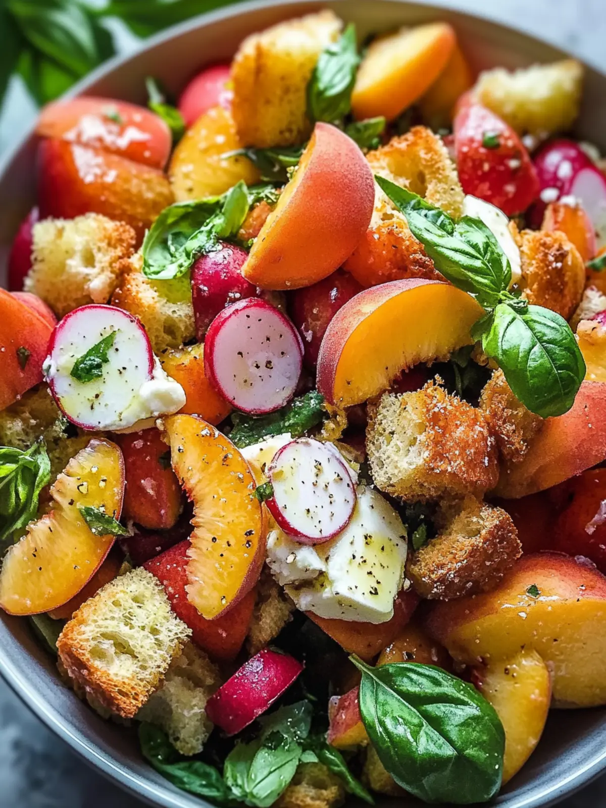 Peach Panzanella Salad Summer Freshness You’ll Crave 3 Peach Panzanella Salad Summer