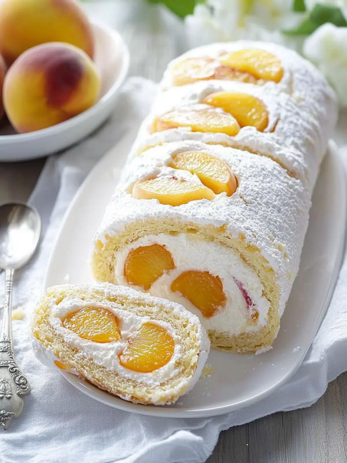 Peaches & Cream Jelly Roll: Your Summer Showstopper Dessert 3 Peaches & Cream Jelly Roll